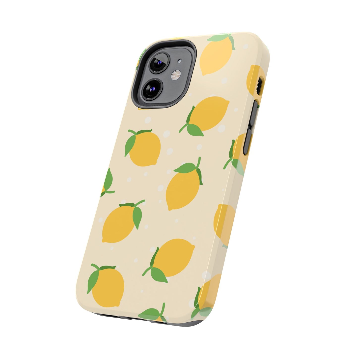 Cute Aesthetic Lemon Pattern Citrus Design Tough Phone Case | Food