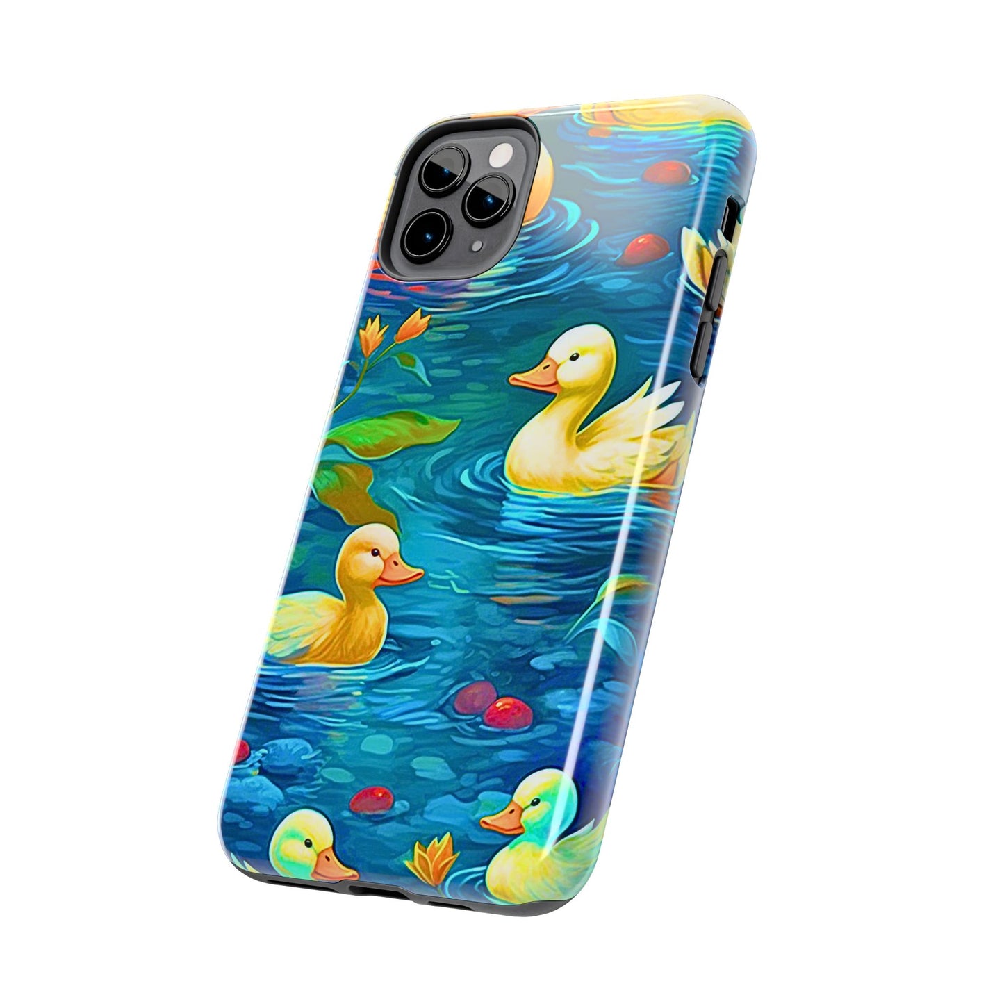 Ducks in the Pond Pattern Style Tough Phone Case | Animals