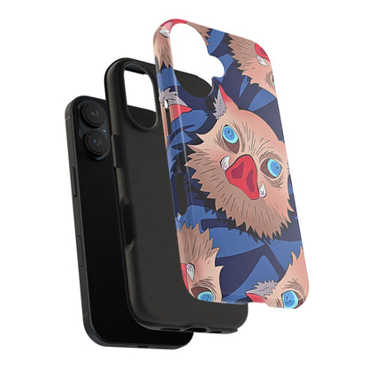 Inosuke Hashibira Head Pattern Tough Phone Case | Anime - Demon Slayer