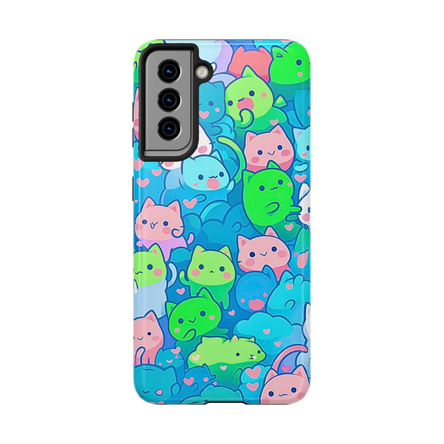 Cute Colorful Cats Pattern Style Tough Phone Case | Animals