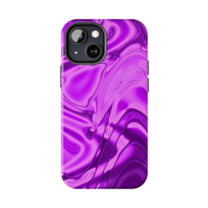 Liquid Metal Purple Tough Phone Case | Aesthetic