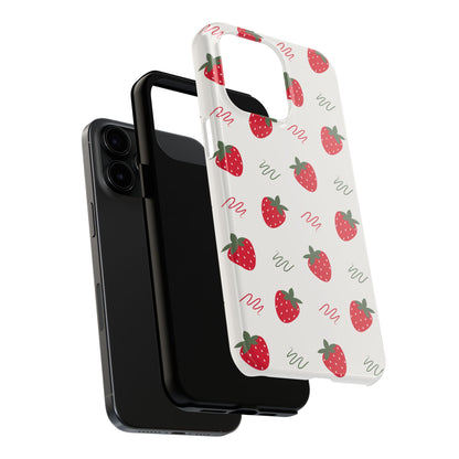 Strawberry Doodle Delight Tough Phone Case | Food