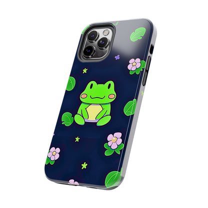 Adorable Froggy Black Tough Phone Case | Animals