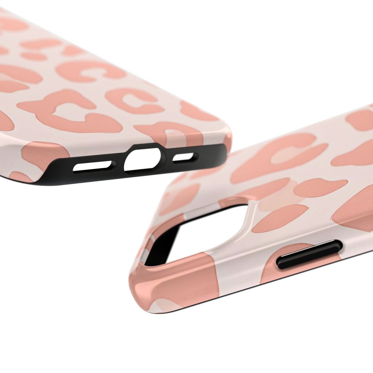Funda resistente para teléfono con estampado de leopardo rosa preppy | Estética