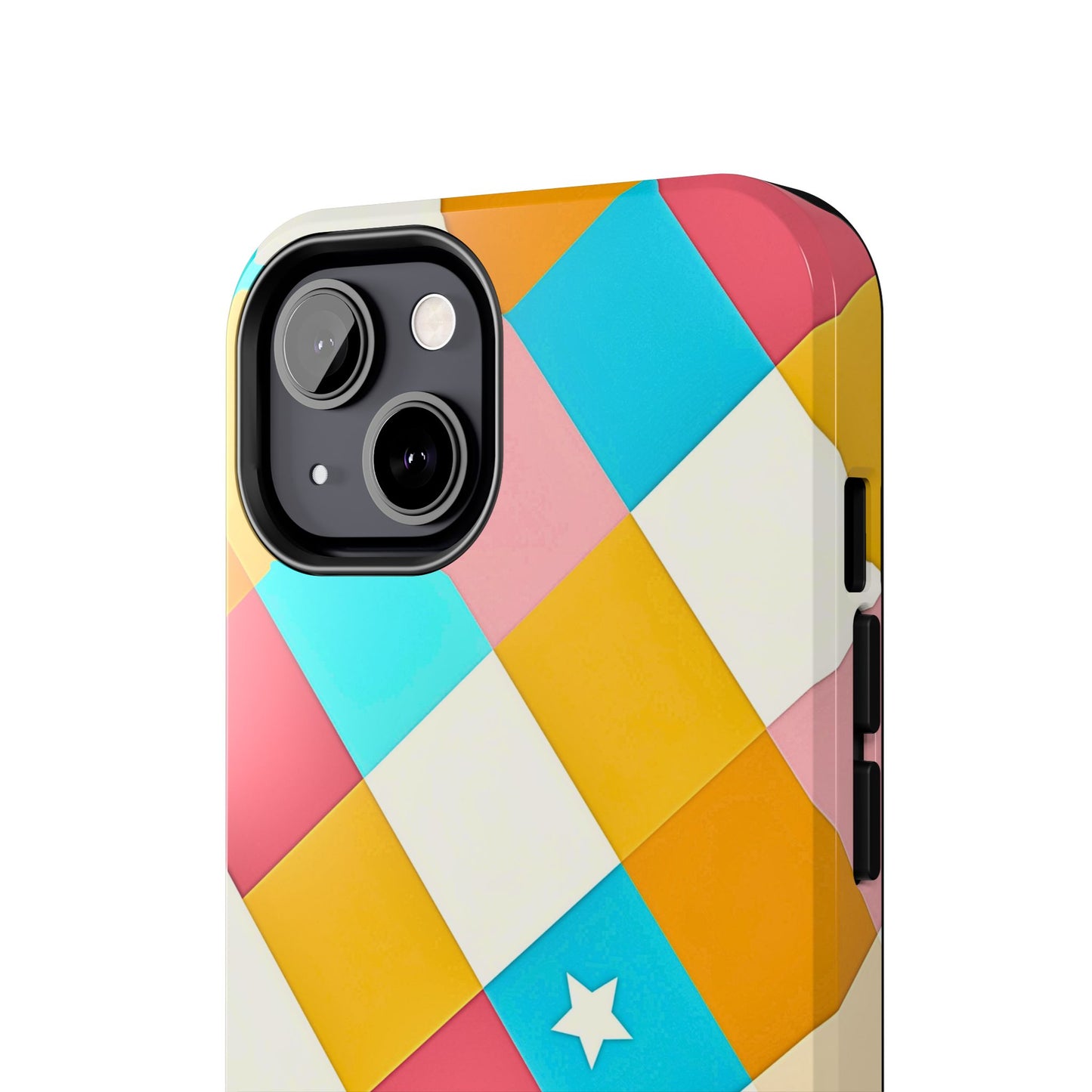Vibrant Preppy Checkered Tough Phone Case | Aesthetic