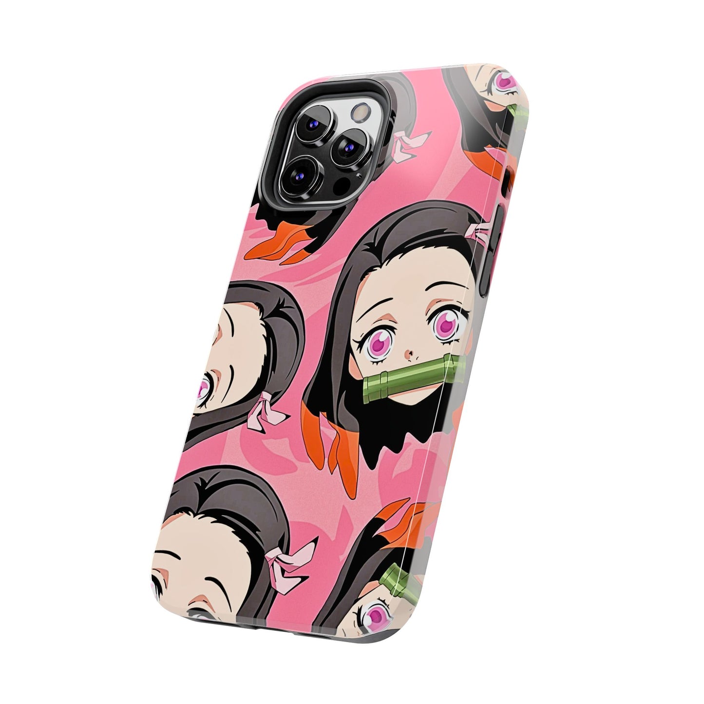 Nezuko Kamado Head Pattern Tough Phone Case | Anime - Demon Slayer