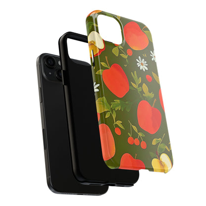 Funda/Cubierta resistente para teléfono con diseño de manzanas y bayas | Estética