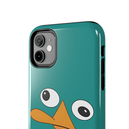 Phineas and Ferb Perry Platypus Eyes Teal Expression Tough Phone Case | Cartoon