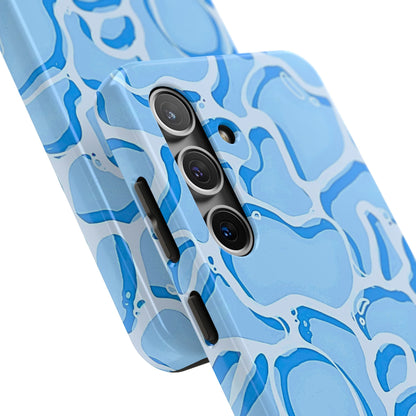 Funda resistente para teléfono con estampado de agua de piscina | Estética