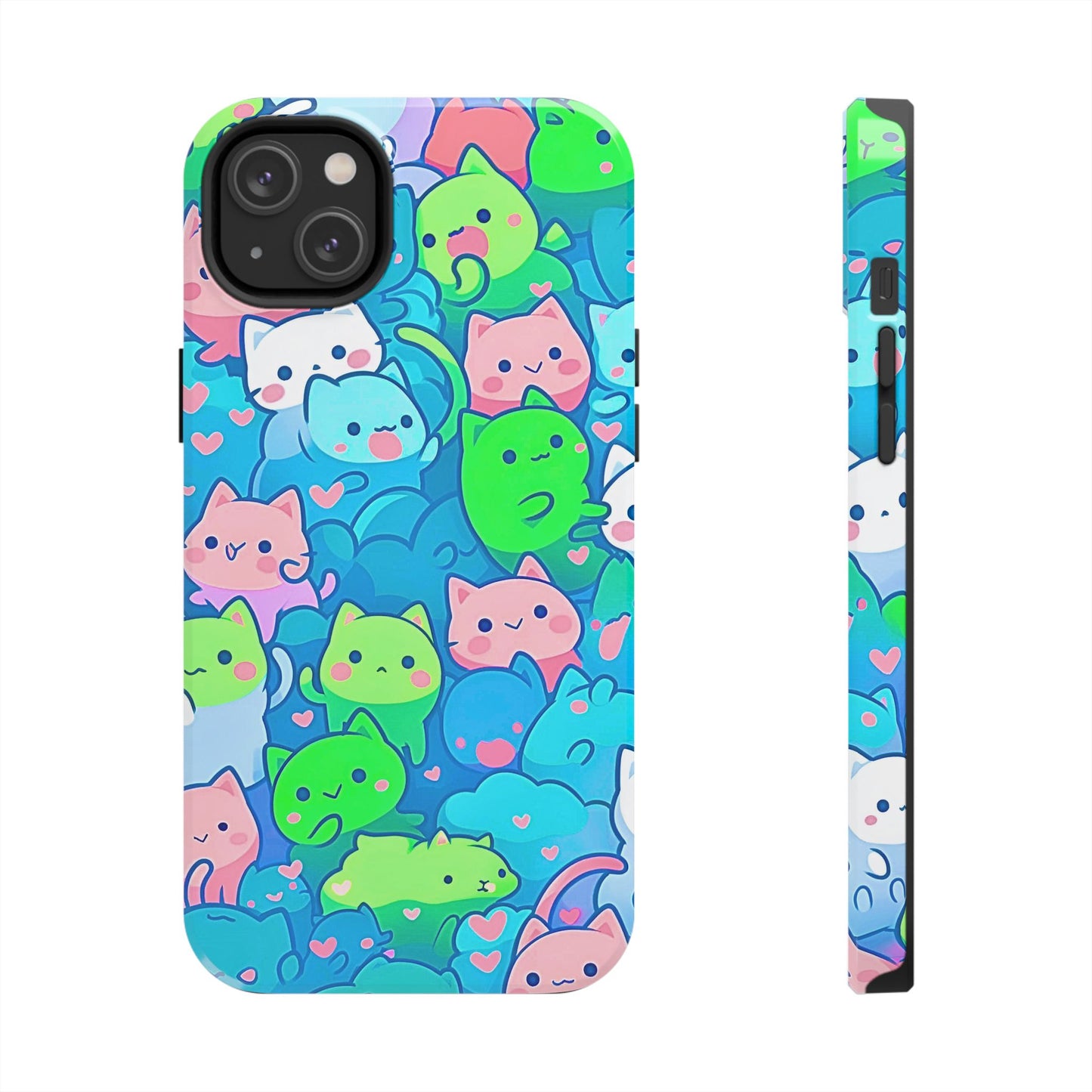 Cute Colorful Cats Pattern Style Tough Phone Case | Animals