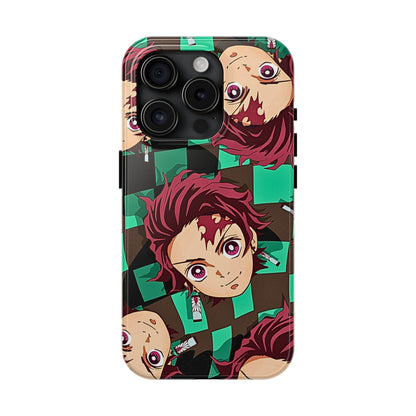 Tanjiro Kamado Head Pattern Tough Phone Case | Anime - Demon Slayer