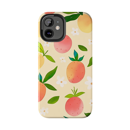 Mango Orange Fruit Pattern Tough Phone Case | Aesthetic