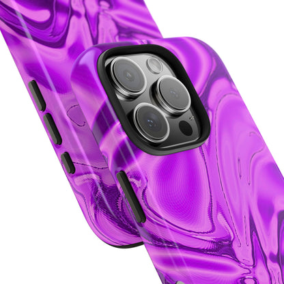 Liquid Metal Purple Tough Phone Case | Aesthetic