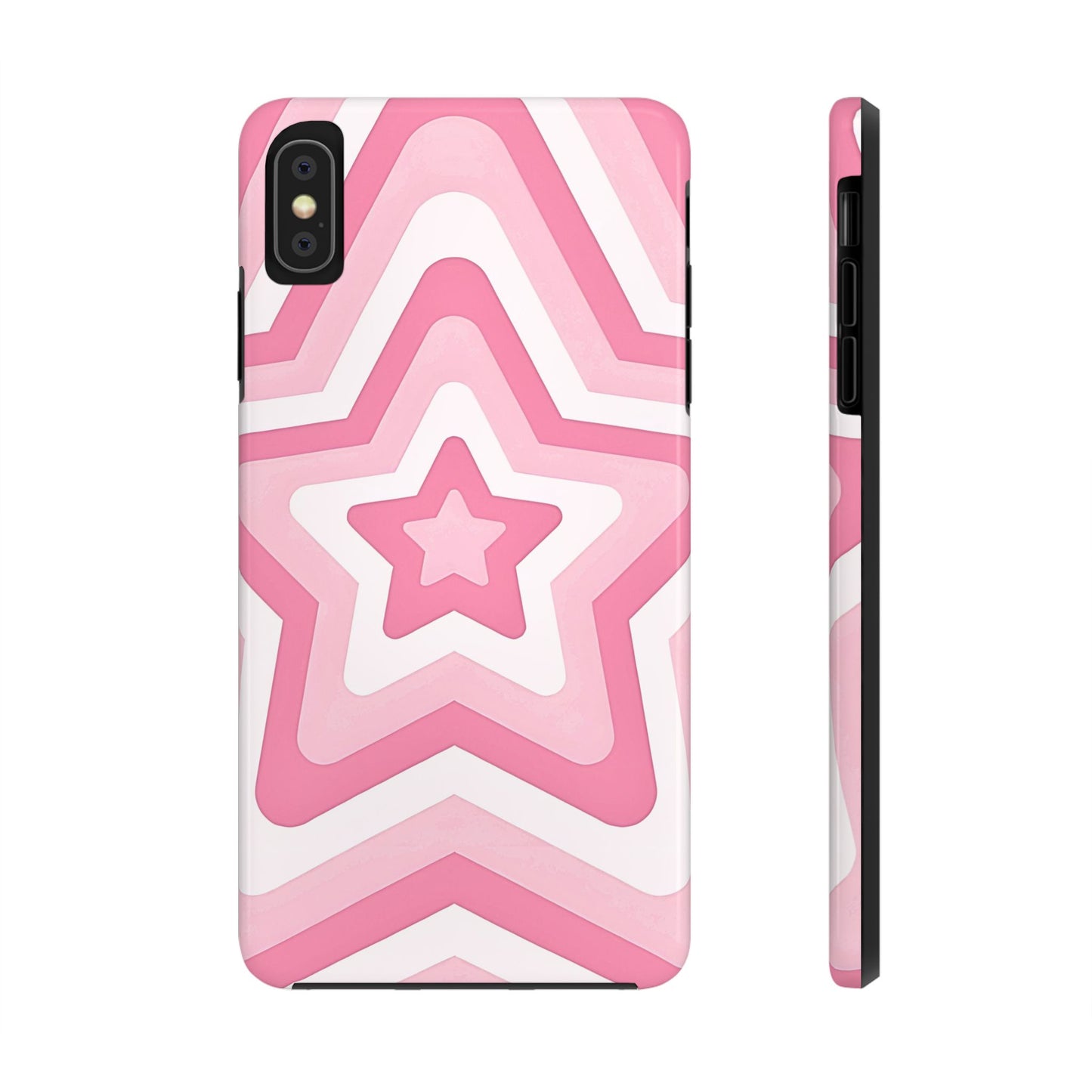Pink Preppy Star Pattern Style Tough Phone Case | Aesthetic