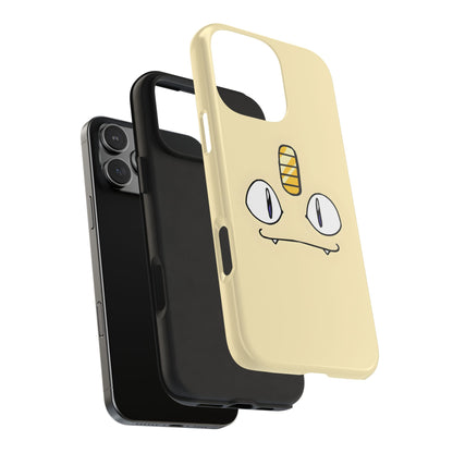 Cat Minimal Gold Coin Face Tough Phone Case | Anime