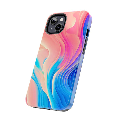 Abstract Pastel Waves Tough Phone Case | Aesthetic