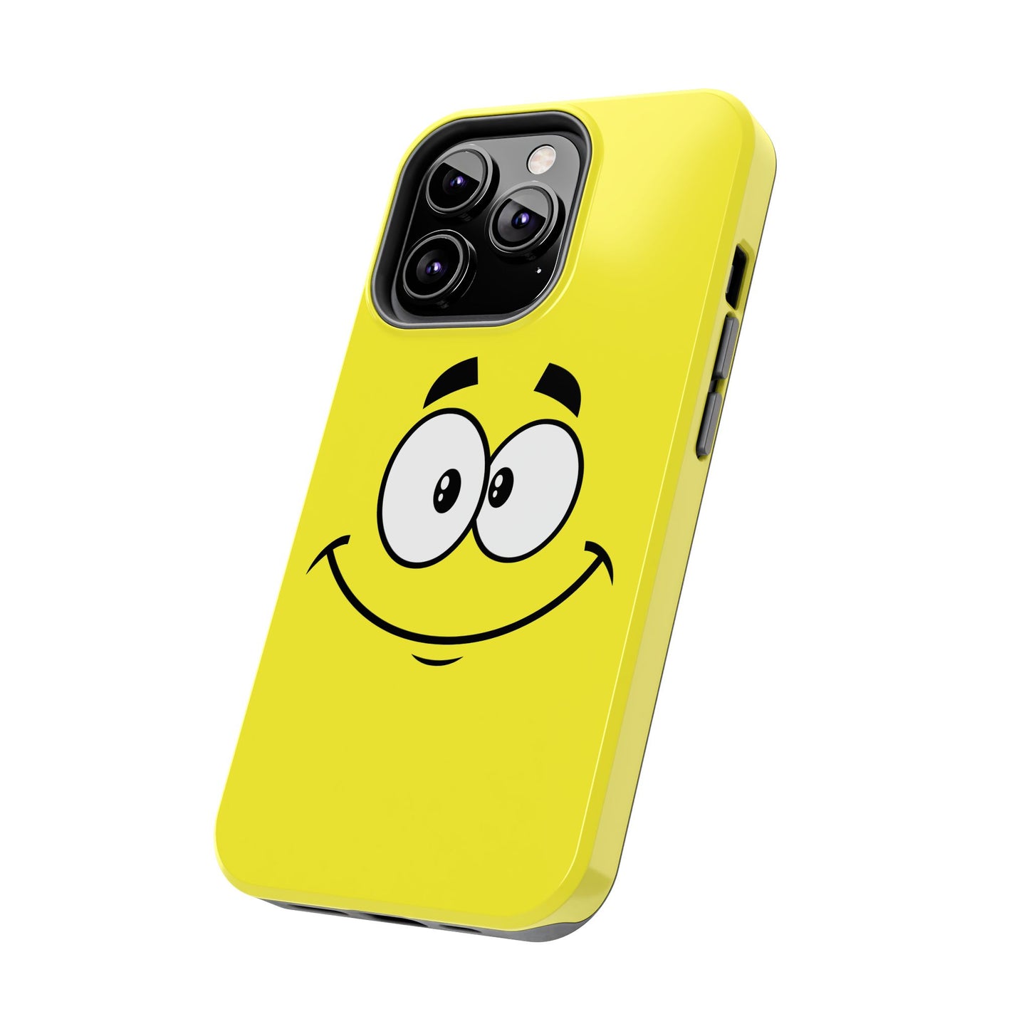 Smiley Happy Face Yellow Minimalist Cartoon Tough Phone Case | Funny