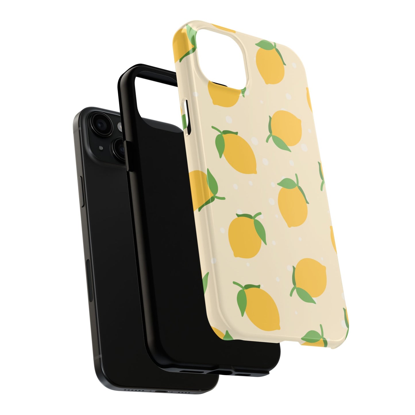 Cute Aesthetic Lemon Pattern Citrus Design Tough Phone Case | Food