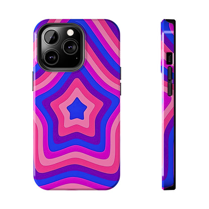 Funda resistente para teléfono con diseño de estrella retro | Estética