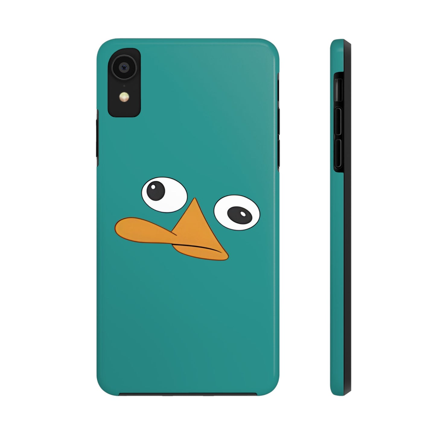 Phineas and Ferb Perry Platypus Eyes Teal Expression Tough Phone Case | Cartoon