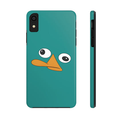 Phineas and Ferb Perry Platypus Eyes Teal Expression Tough Phone Case | Cartoon