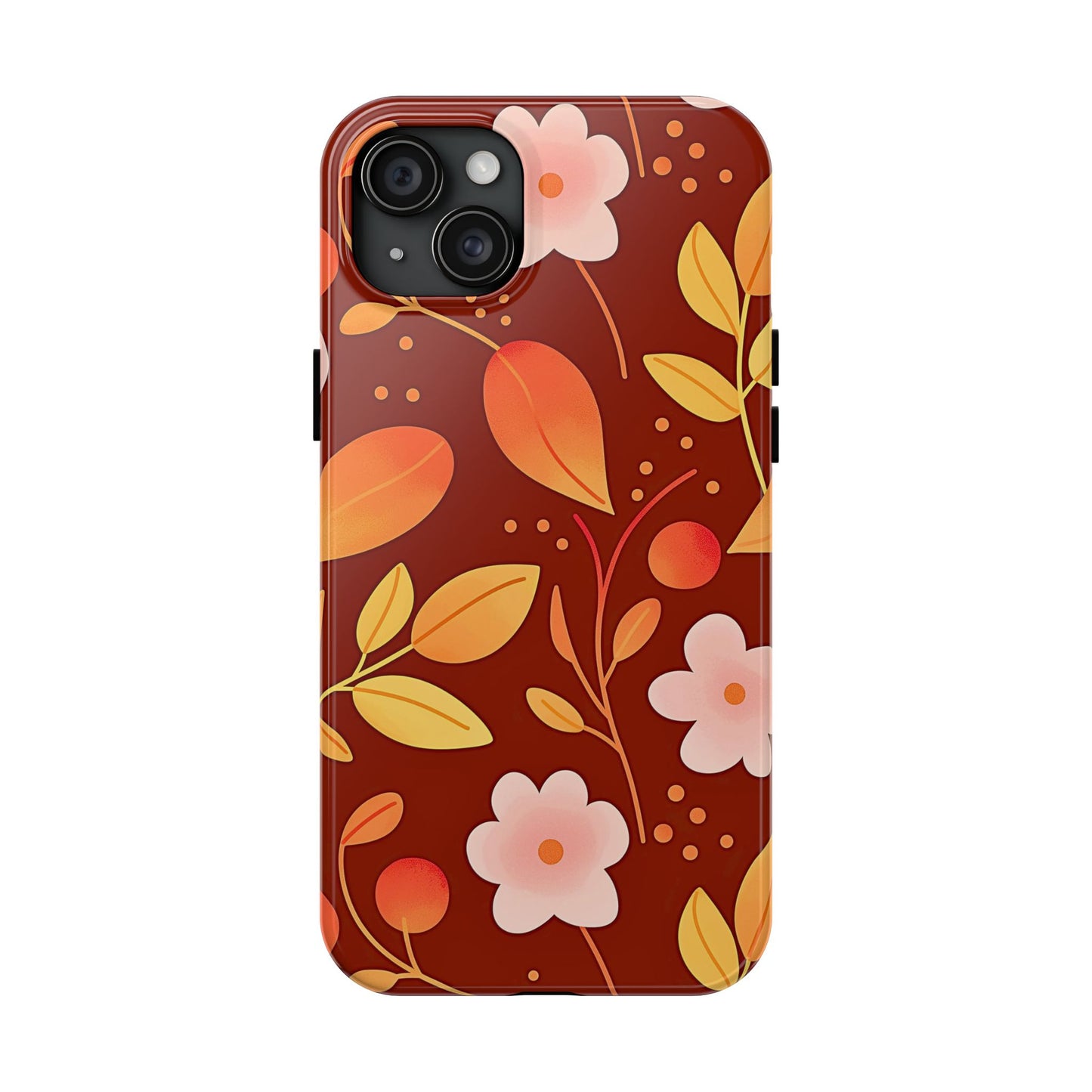 Autumn Fall Leaf Pattern Tough Phone Case | Aesthetic