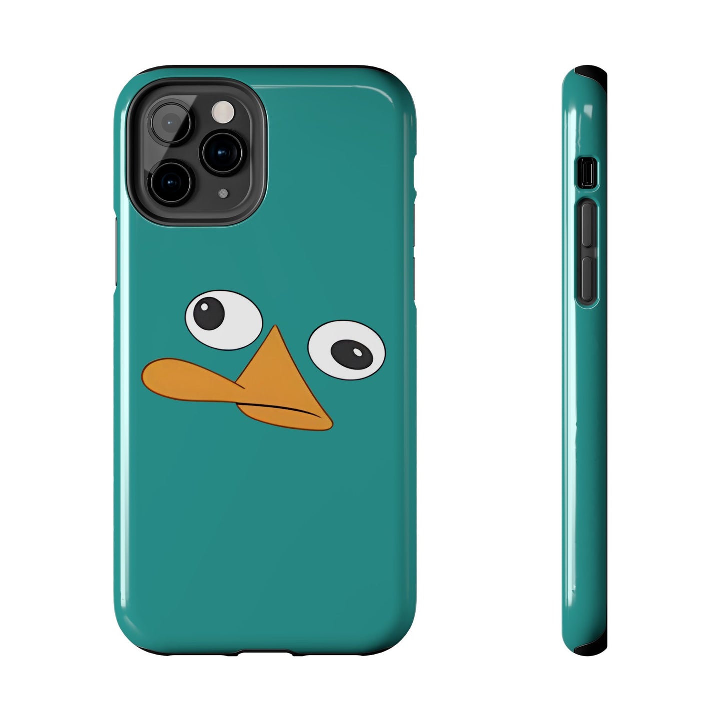 Phineas and Ferb Perry Platypus Eyes Teal Expression Tough Phone Case | Cartoon