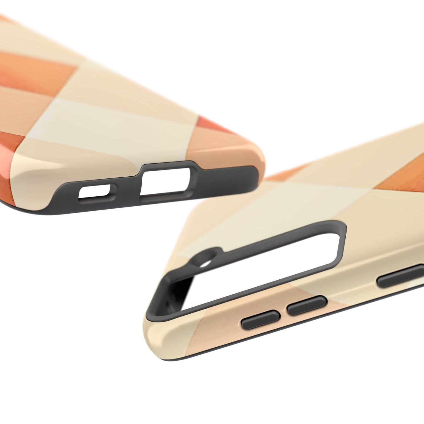Pastel Minimalist Two-Tone Checkerboard Tough Phone Case | Aesthetic