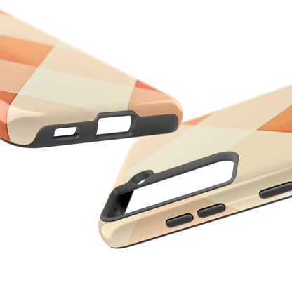 Pastel Minimalist Two-Tone Checkerboard Tough Phone Case | Aesthetic