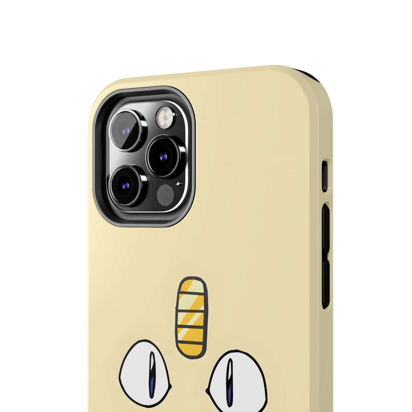 Cat Minimal Gold Coin Face Tough Phone Case | Anime