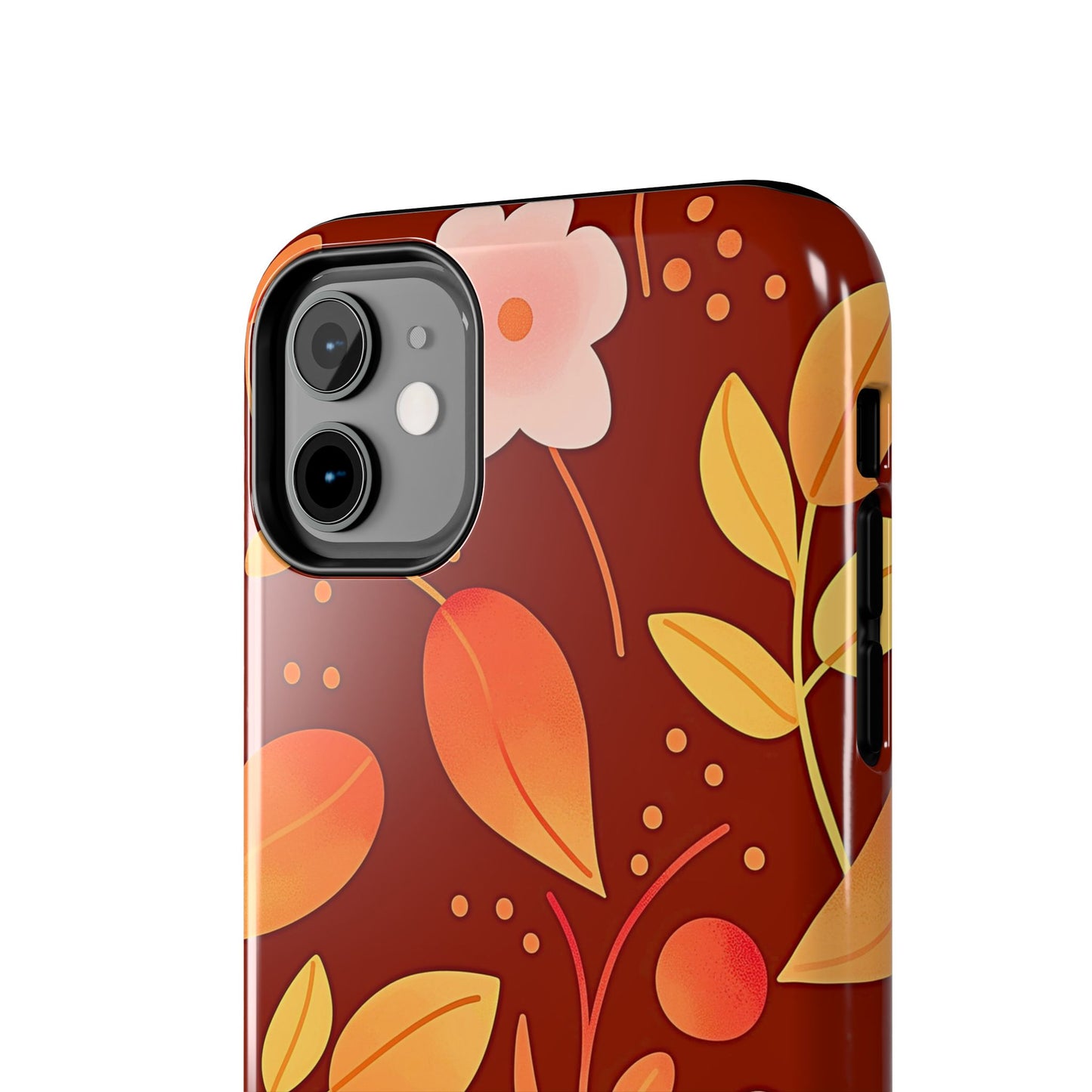Autumn Fall Leaf Pattern Tough Phone Case | Aesthetic