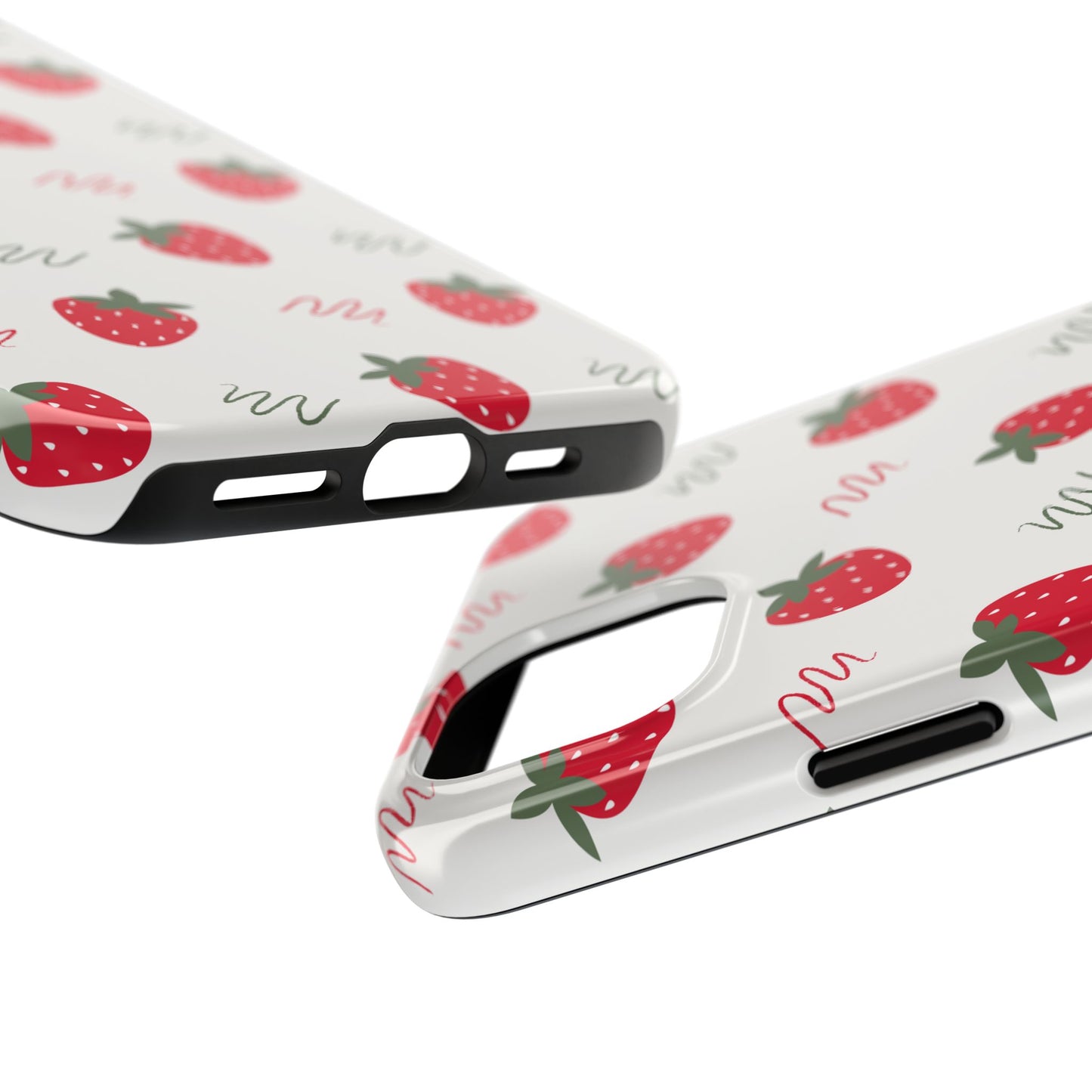 Strawberry Doodle Delight Tough Phone Case | Food