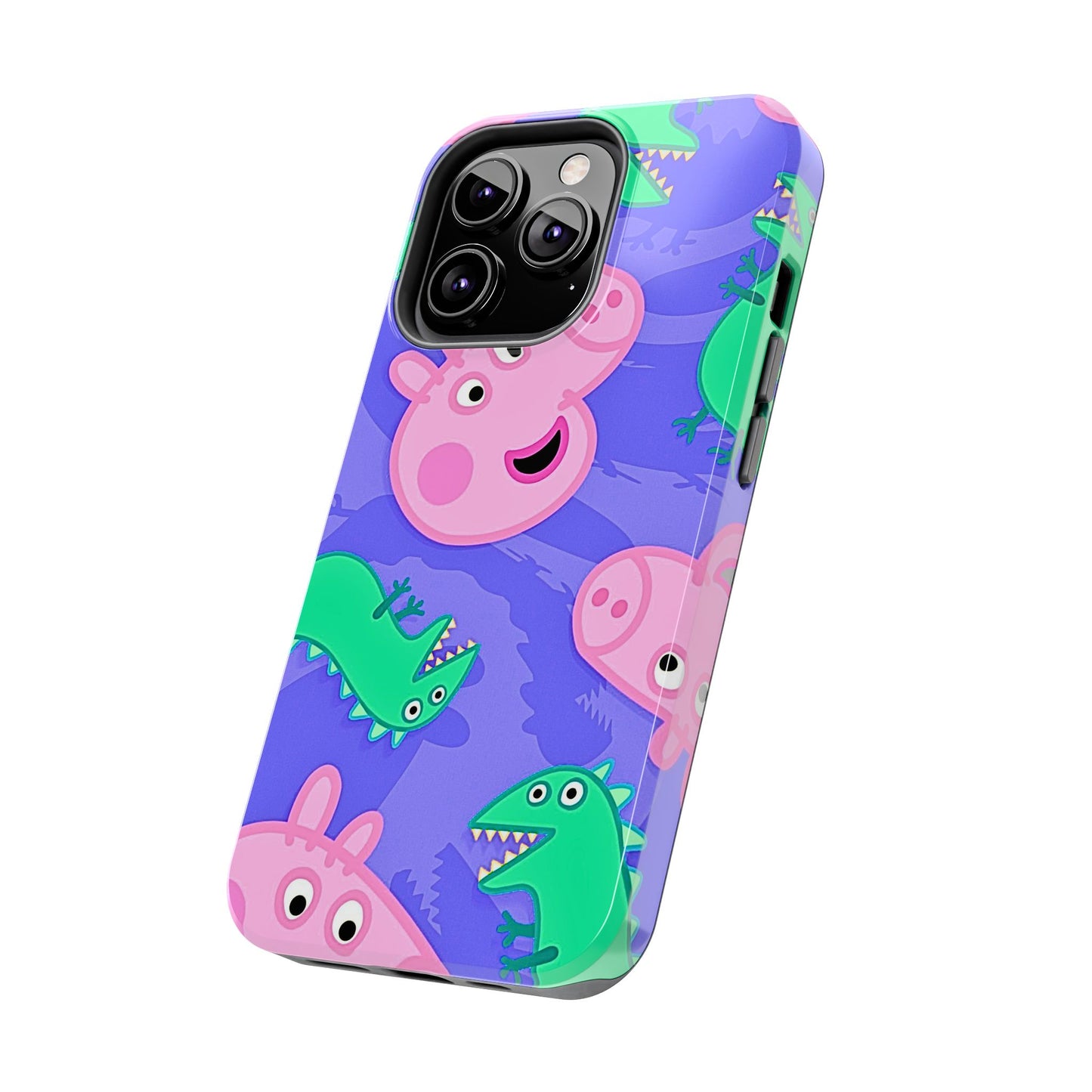 Peppa Pig & George Dinosaur Pattern Tough Phone Case | Cartoons - Peppa Pig