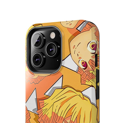 Zenitsu Agatsuma Haori Head Pattern Tough Phone Case | Anime - Demon Slayer