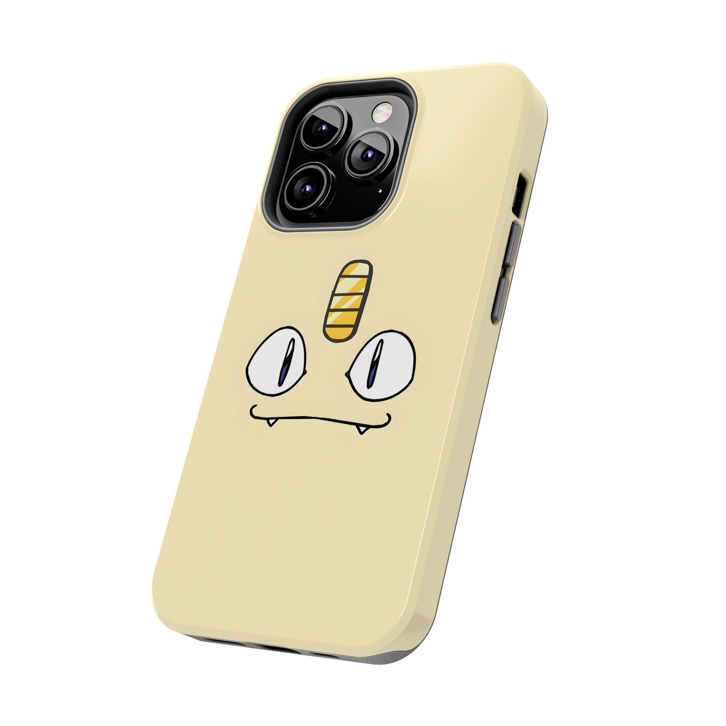 Cat Minimal Gold Coin Face Tough Phone Case | Anime