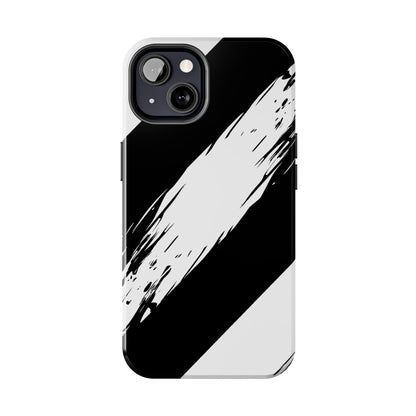 Funda/cubierta resistente para teléfono con rayas diagonales en blanco roto | Estética
