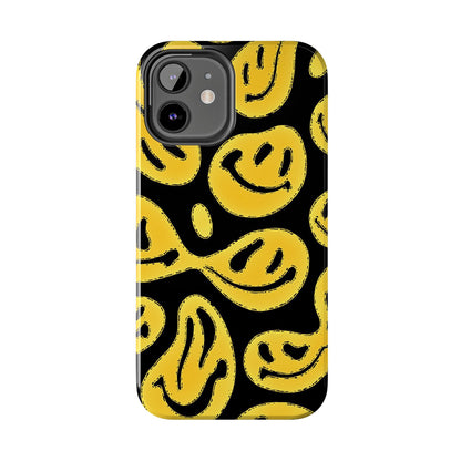 Funda resistente para teléfono con cara sonriente psicodélica colorida (versión 1) | Estética