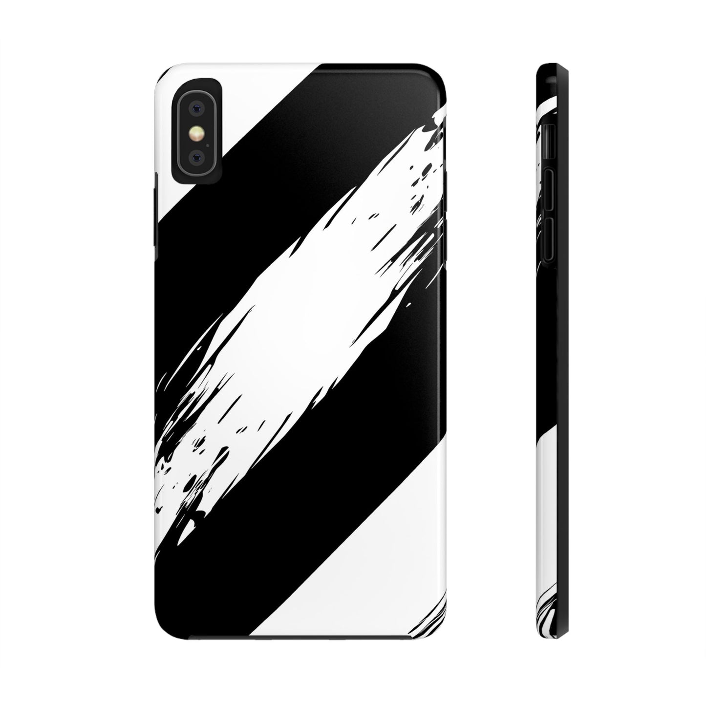 Funda/cubierta resistente para teléfono con rayas diagonales en blanco roto | Estética