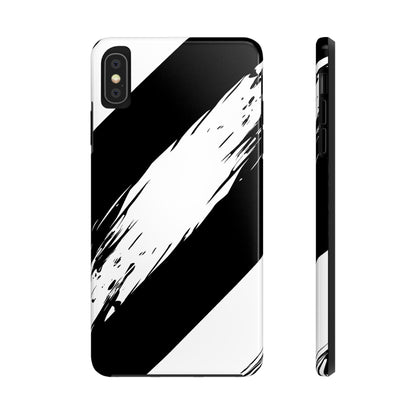 Funda/cubierta resistente para teléfono con rayas diagonales en blanco roto | Estética