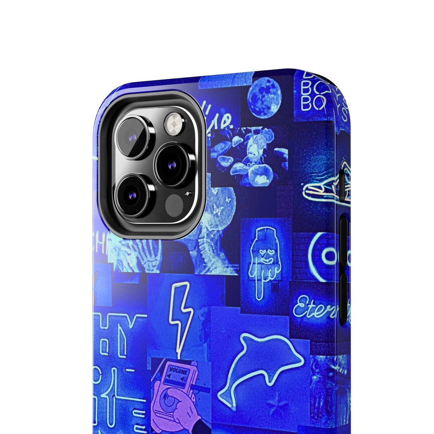 Blue Neon Style Tough Phone Case | Aesthetic