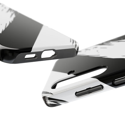 Funda/cubierta resistente para teléfono con rayas diagonales en blanco roto | Estética