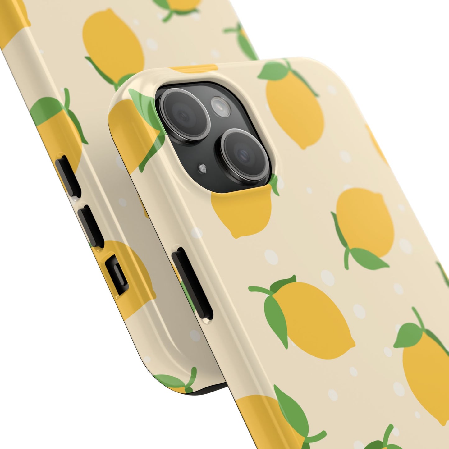 Cute Aesthetic Lemon Pattern Citrus Design Tough Phone Case | Food
