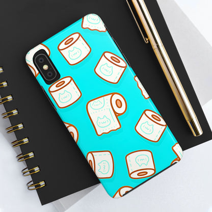 Funda resistente para teléfono con estampado de papel higiénico kawaii | Estética
