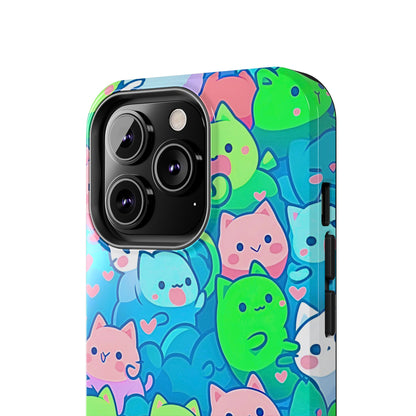 Cute Colorful Cats Pattern Style Tough Phone Case | Animals