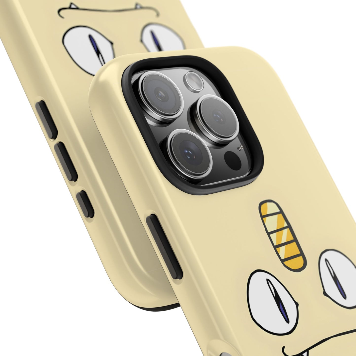 Cat Minimal Gold Coin Face Tough Phone Case | Anime
