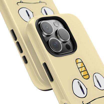 Cat Minimal Gold Coin Face Tough Phone Case | Anime