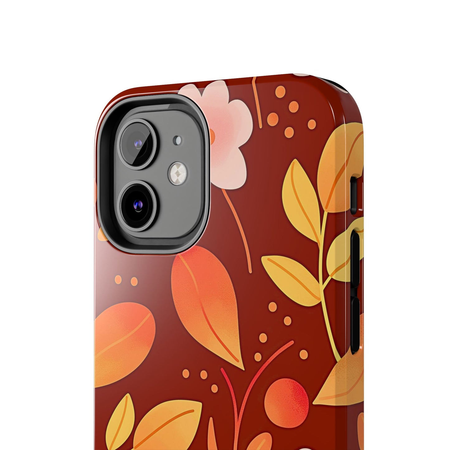 Autumn Fall Leaf Pattern Tough Phone Case | Aesthetic