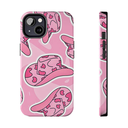 Pink Cowboy Hat Preppy Tough Phone Case | Aesthetic