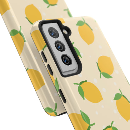 Cute Aesthetic Lemon Pattern Citrus Design Tough Phone Case | Food