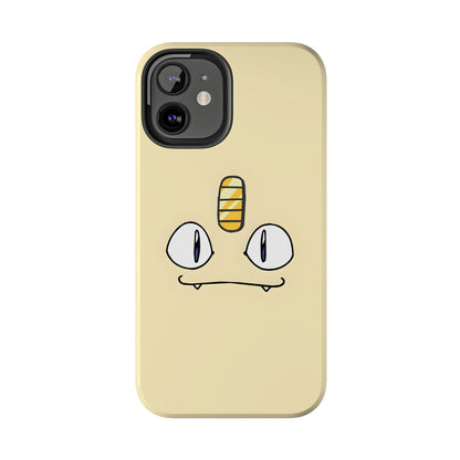 Cat Minimal Gold Coin Face Tough Phone Case | Anime
